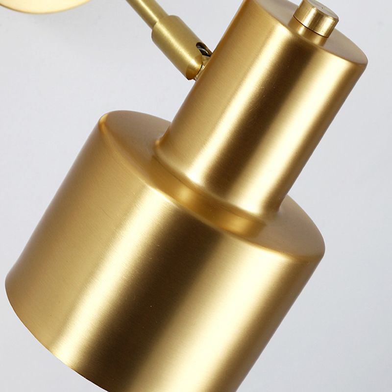 Industrial Style Golden Vanity Light Cylinder Shape Vanity Lamp for Living Room