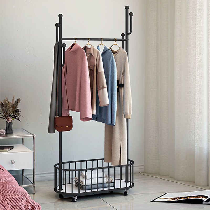 Glam Coat Rack Metal Hooks Shelving Included Free Standing Hall Stand