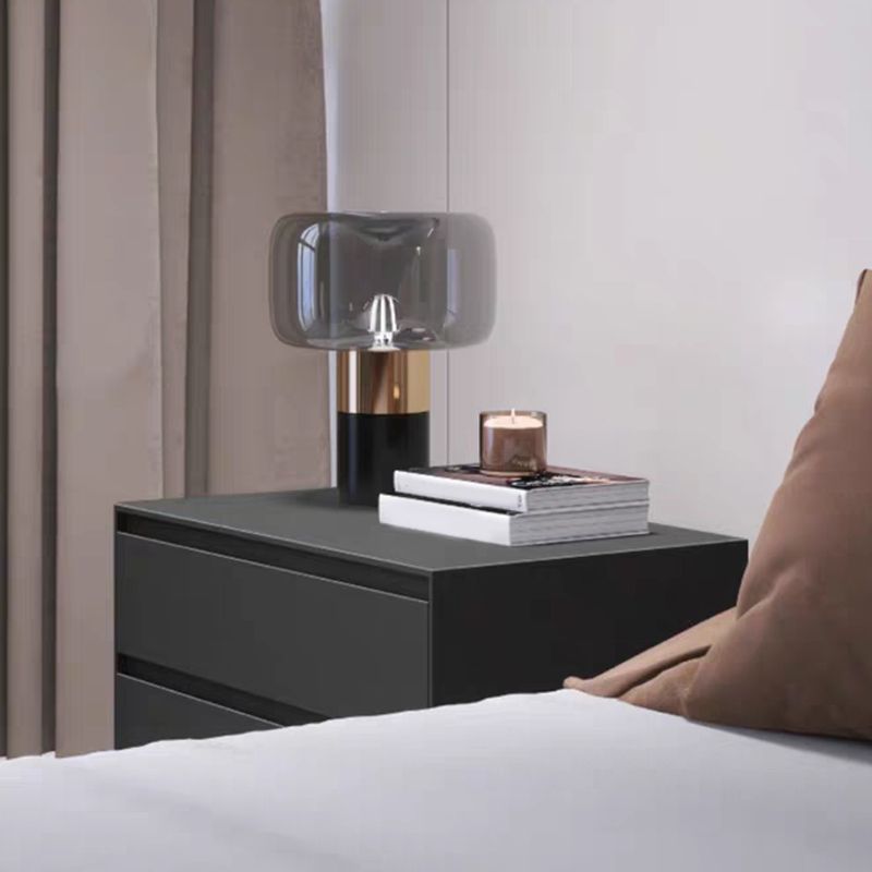 Wooden Night Table Contemporary Bedside Cabinet with 2 Drawers