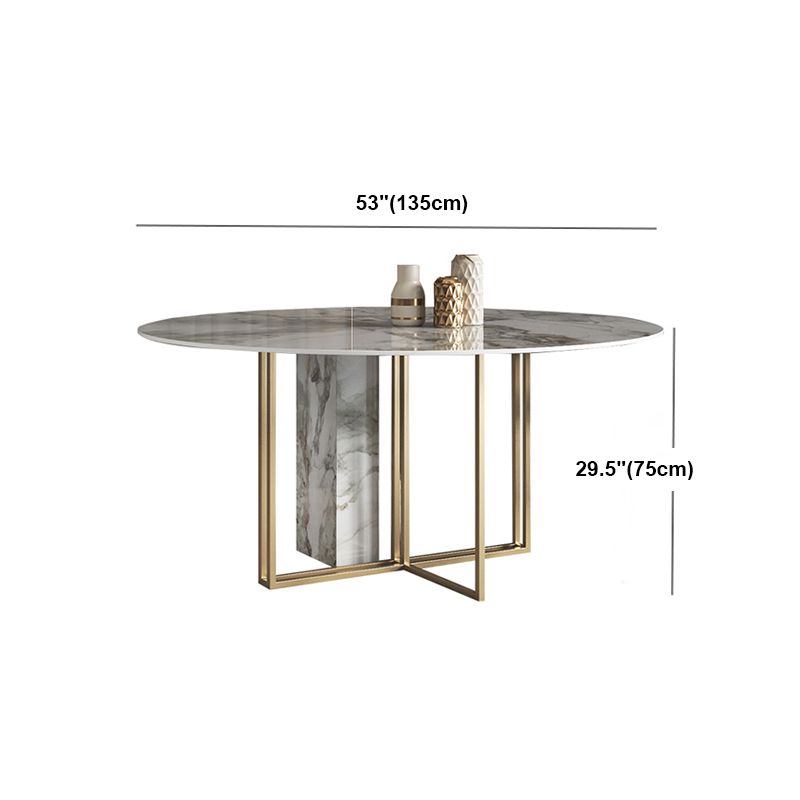 Glam 1/3/4/5/7 Pieces Dinette Set with Sintered Stone Top Round Dining Table Set