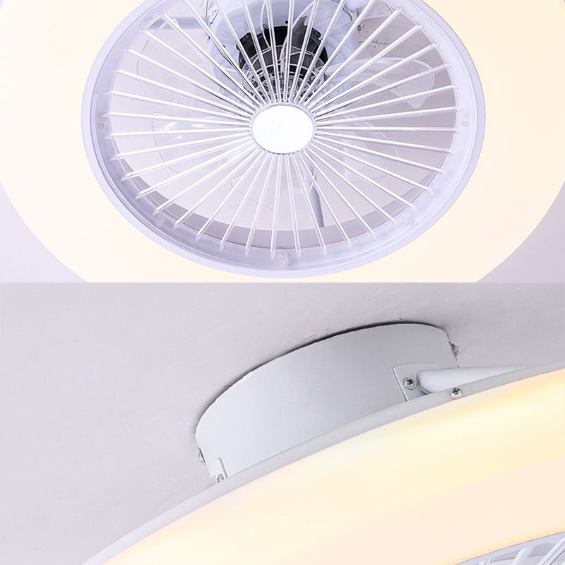 Lampada per ventola rotonda a taglio dritto semplicità sala da pranzo acrilico LED LED LUCE