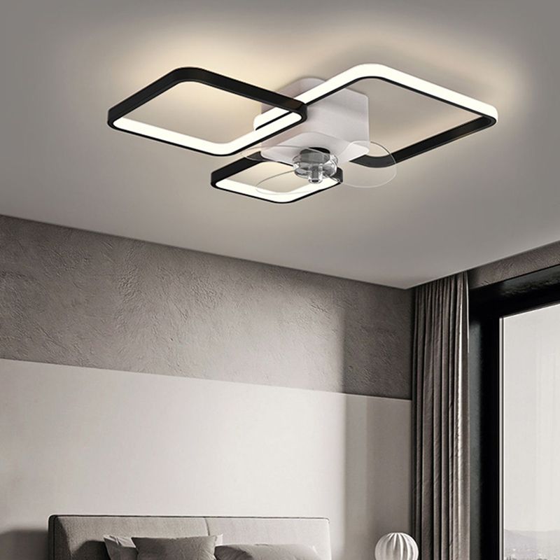 Ceiling Fan Light Modern Style LED Ceiling Light Fixture for Bedroom