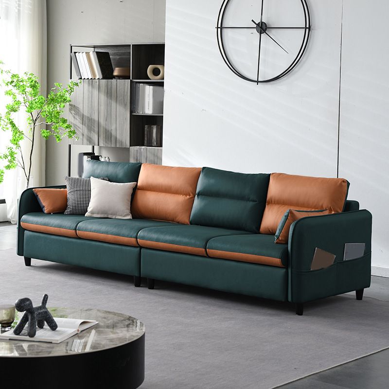 Canapé-oreiller couché moderne canapé de bras carré de 4 places avec rangement