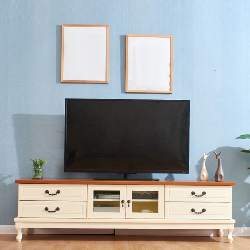 Wooden TV Console Traditional TV Media Console for Living Room