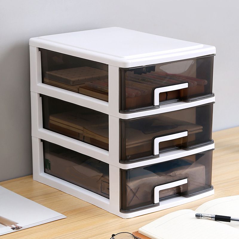 Modern Vertical File Cabinet Home or Office Plastic File Cabinet with Drawers