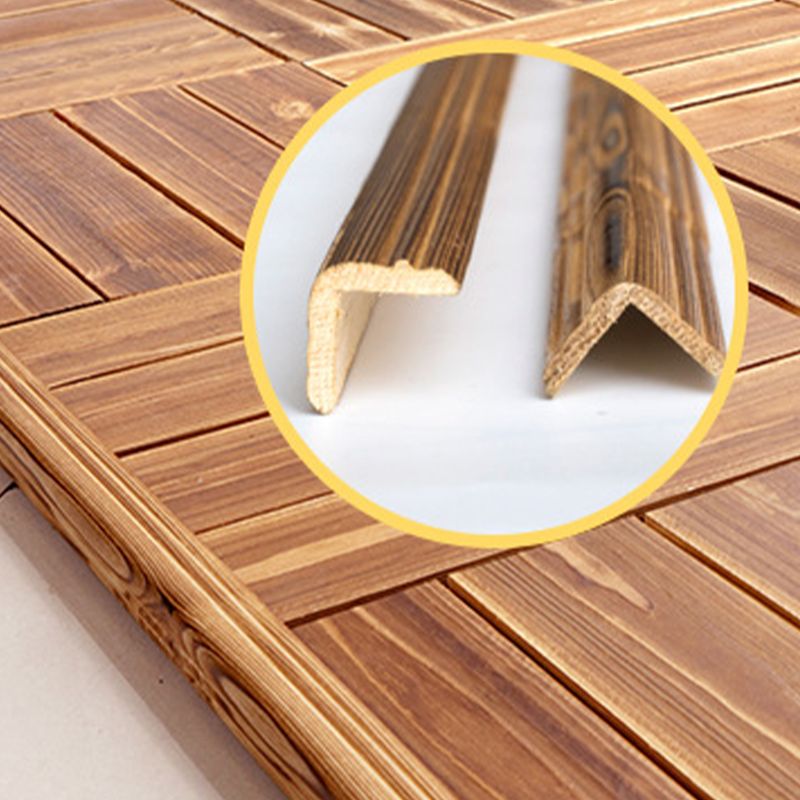 Parquet Pine Floor Tile Water Resistant Click Lock Tradition Wooden Floor for Living Room