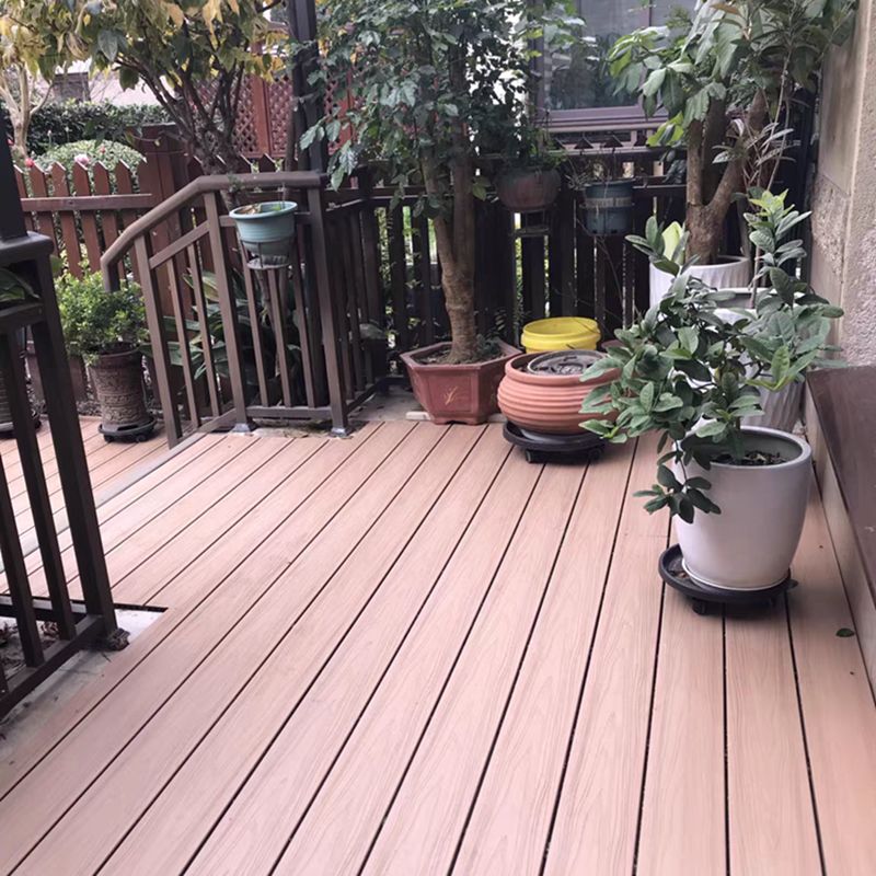 Modern Wooden Outdoor Striped Pattern Embossed Deck Plank Floor Board