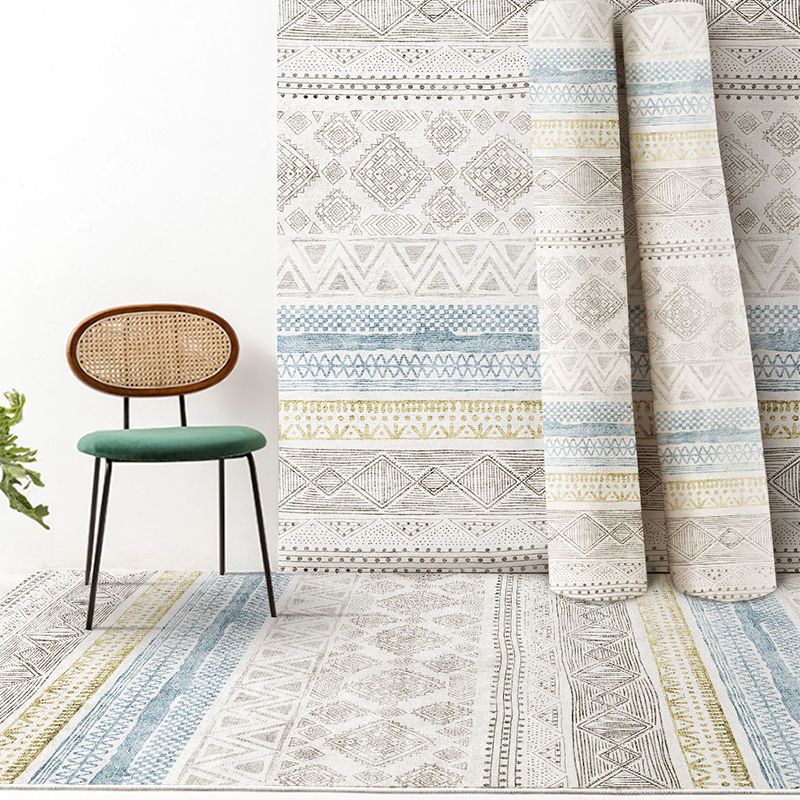 Boheemse tribale totem tapijt kleur gemengd polyester gebied tapijt niet-slip achterste tapijt voor woonkamer