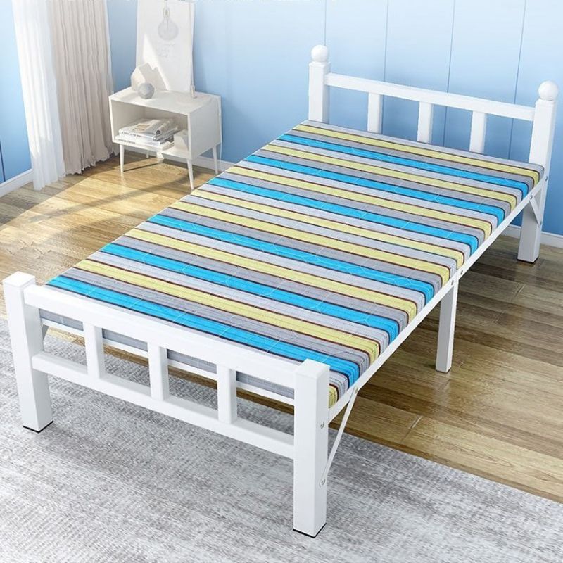 Scandinavian Style Standard Bed Metal Slat Headboard Kids Bed