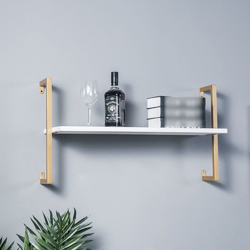 Industrial Wall Unit Bookshelf Metal Frame Solid Wood Shelf Bookshelf