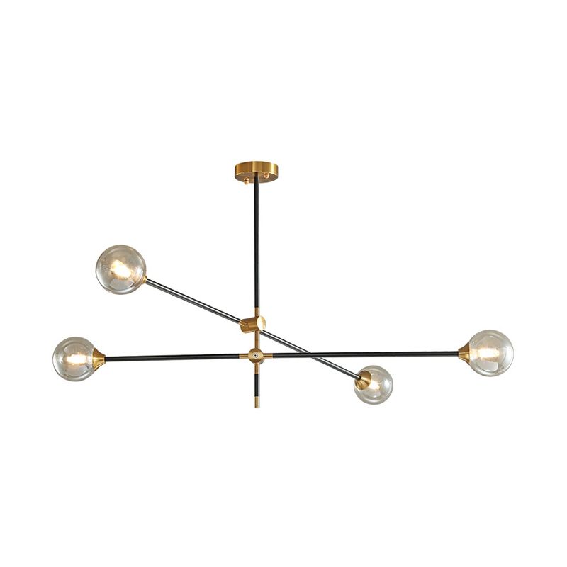 Molecular Pendant Chandelier Modern Glass Living Room Hanging Ceiling Light in Gold and Black