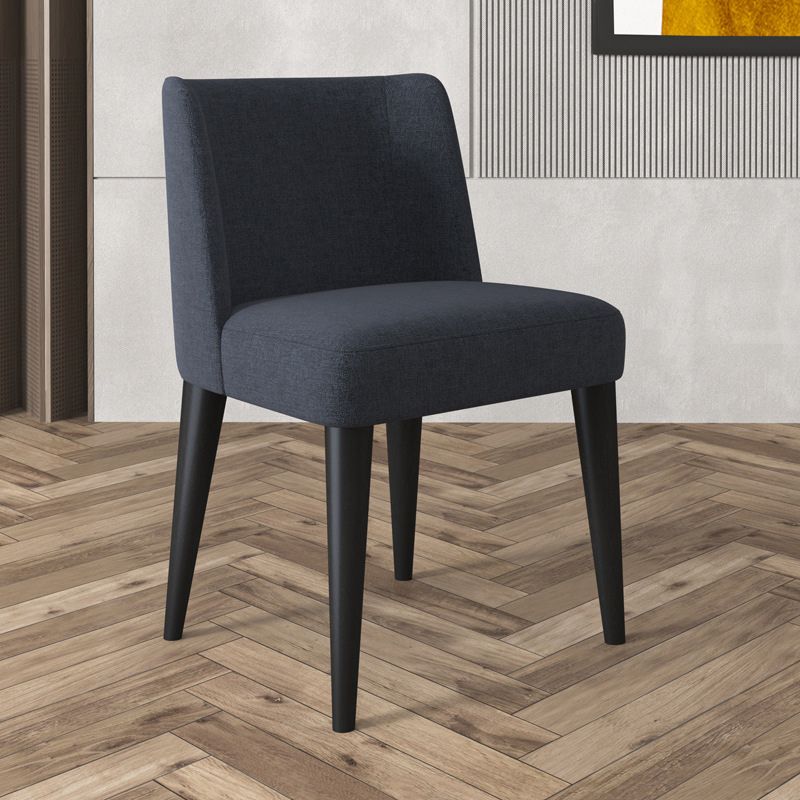 Modern Fabric Side Chair Upholstered Side Chair with Solid Wood Legs