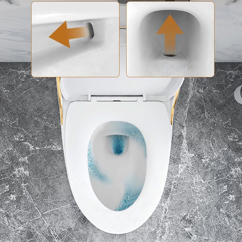 Modern Seat Included Flush Toilet One-Piece White Urine Toilet for Bathroom