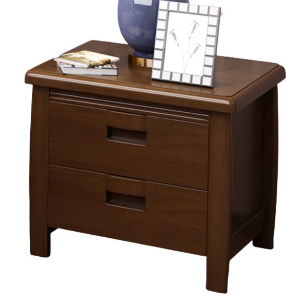 Nursery Nightstand With Drawer Flat Top Solid Wood Kids Bedside Table