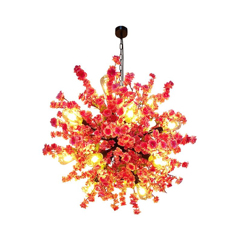 PEACH 12 LUCI LUCILE LUCIMAMENTO LADO VINTAGE LED FLOWER LED APPENDENTE LUCE