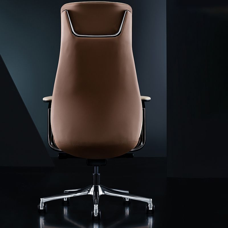 Contemporary Swivel Executive Chair Padded Arms Managers Chair for Office