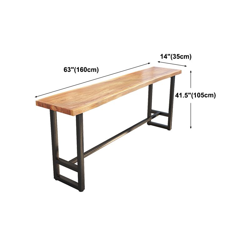 Modern Cafe Wood Bar Height Cocktail Table Footrest Trestle Counter Wine Table