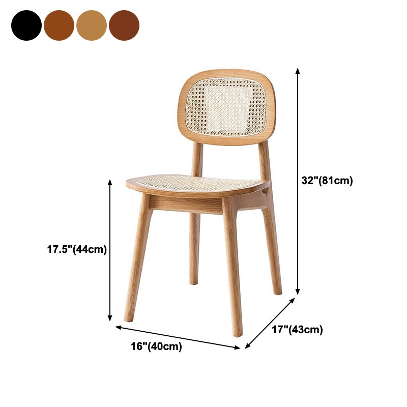 Armless Dining Chairs Modern Wooden Side Chairs for Dining Room