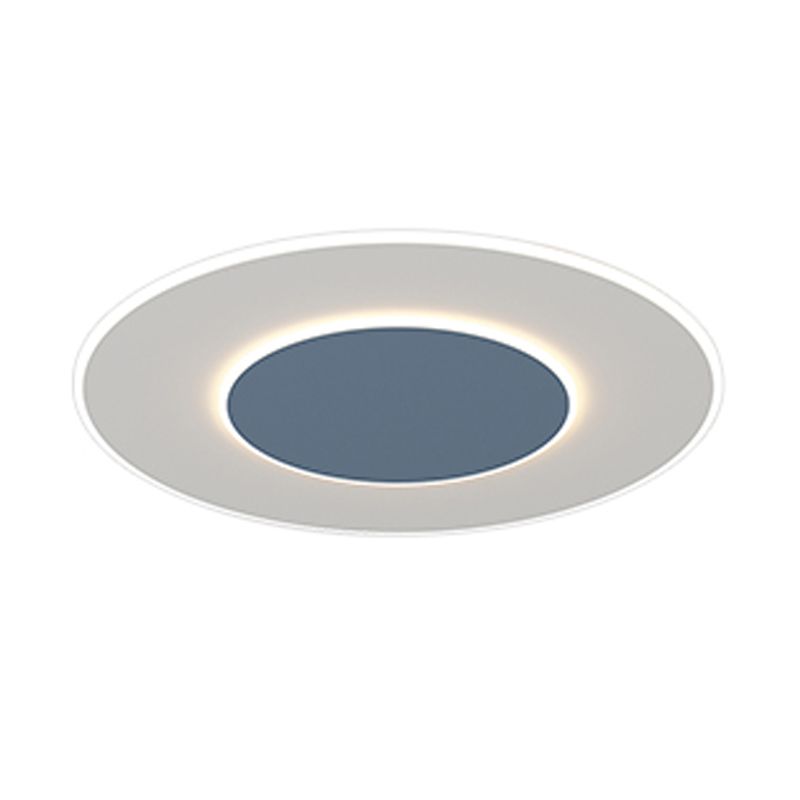 LED Metal Modern Flush Mount Circular Shape Ceiling Light with Acrylic Shade for Bedroom