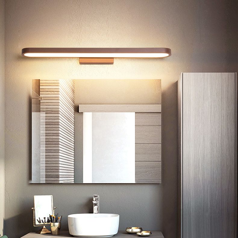 Moderna tocador LED Light Forma Mirror de forma delantera con sombra acrílica para el baño