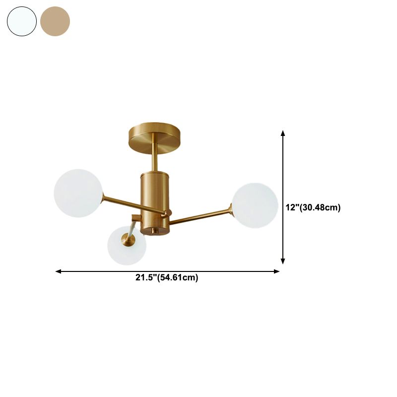 Modernism Sputnik Ceiling Light Globe Shaded Lighting for Hallway Foyer