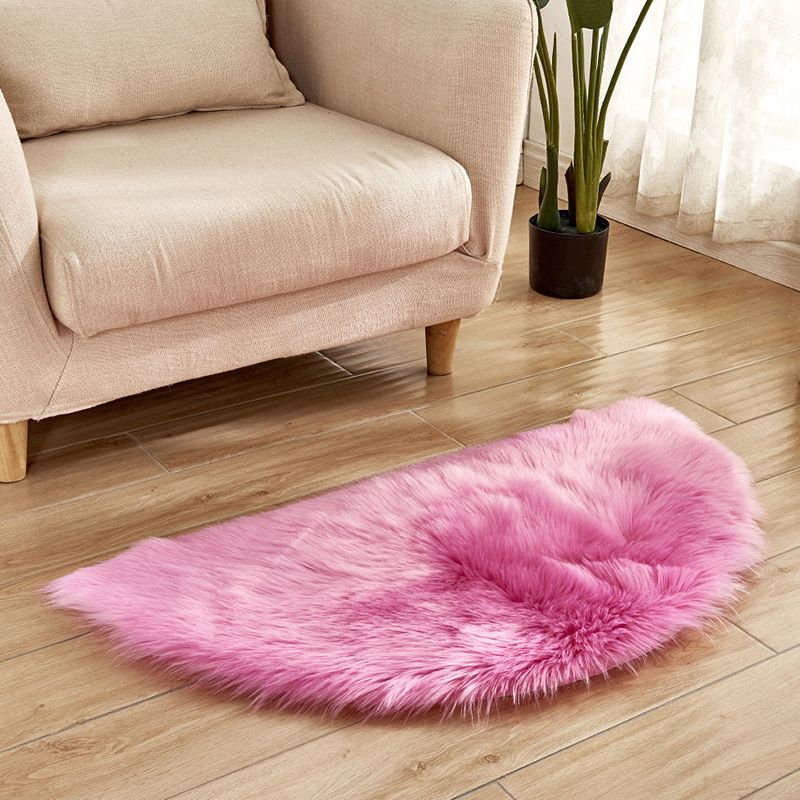 Rapis semi-cercle Prain Simplicité Multiplicité Tapis de tapis de teinture Washable Fluffy Fluffy pour le salon