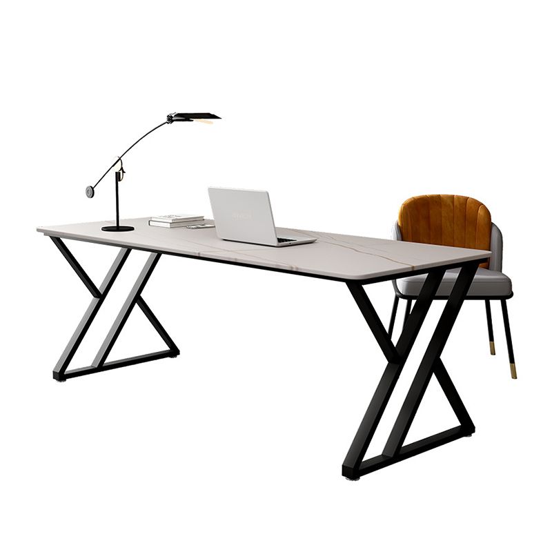 Modern Gaming Desk Antique Finish Computer Desk with Metal Legs