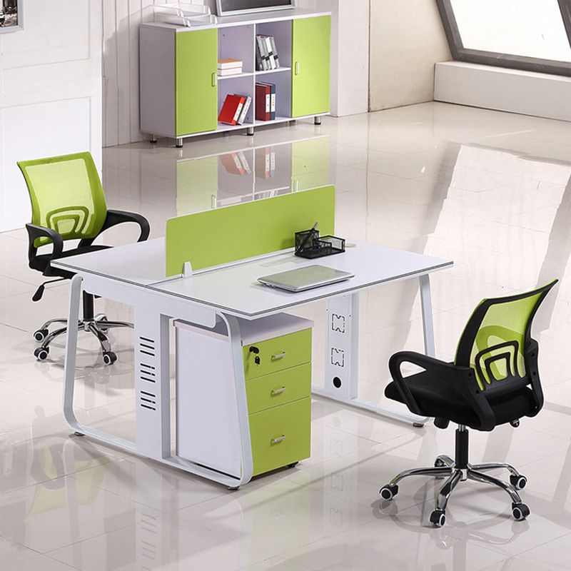 Modern Fixed Arms Conference Chair Mesh-back Chair for Office