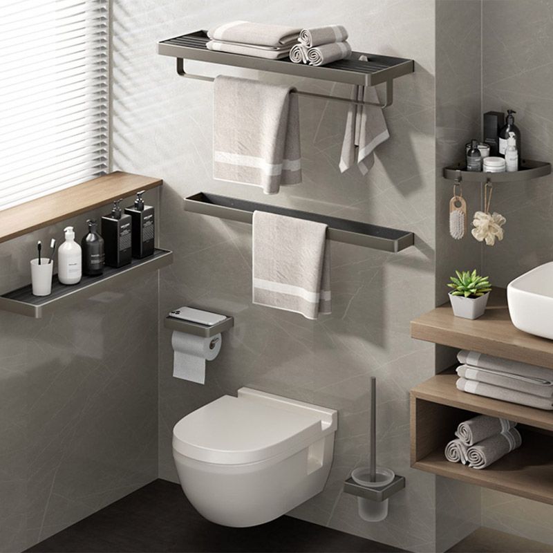 Modern Bath Hardware Set Paper Holder Towel Bar Bathroom Accessory Kit