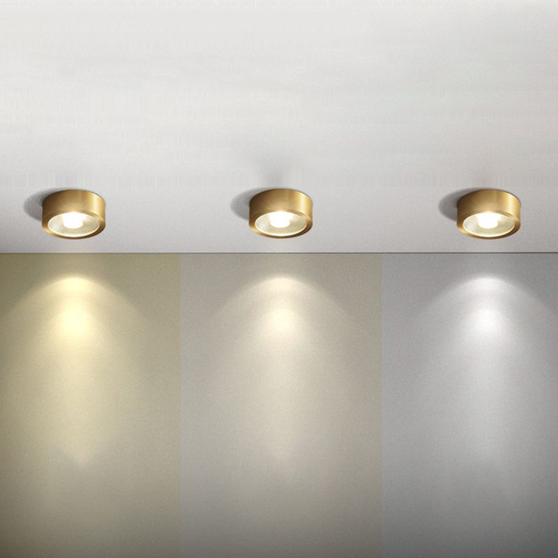 Cylinder Flush Mount Ceiling Light Contemporary Metal LED Flush Light