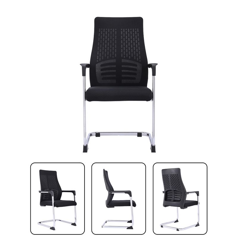 Modern Style Task Chair Mesh Office Chair with Fixed Arms for Home Office