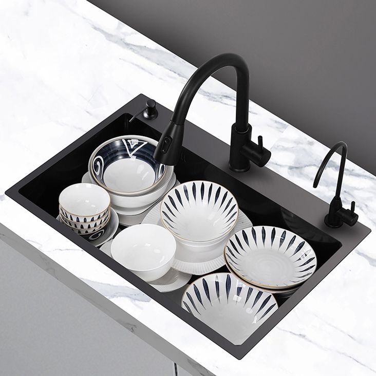 Contemporary Kitchen Sink Colorfast Drop-In Stainless Steel Kitchen Sink