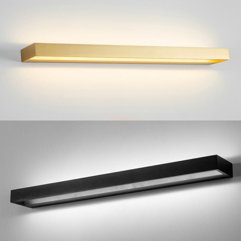 Modern Minimalist Style Rectangle Wall Mounted Vanity Lights Metal Vanity Sconce for Bathroom