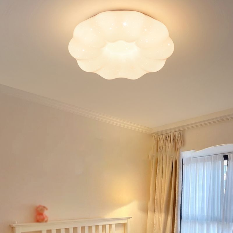 Modern Metal Flush Mount Cloud Shape Ceiling Light with Acrylic Shade for Living Room