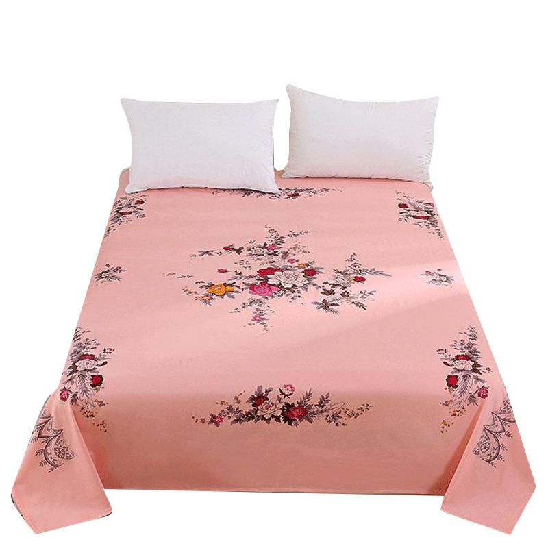 Sheet Sets Cotton Floral Printed Breathable Super Soft Wrinkle Resistant Bed Sheet Set