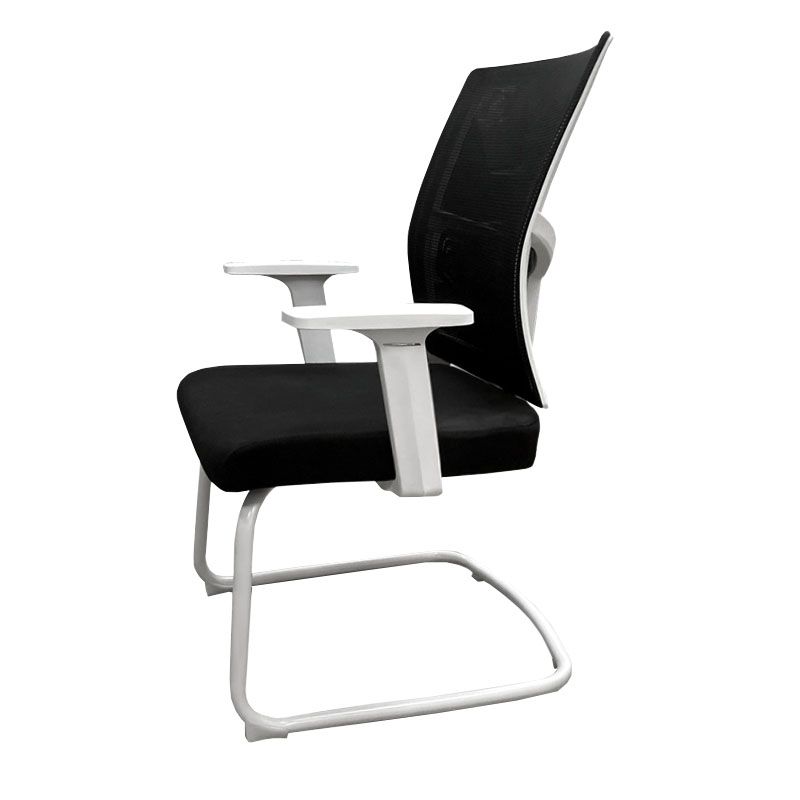 Modern Fixed Arms Office Chair No Wheels Upholstered No Distressing Desk Chair