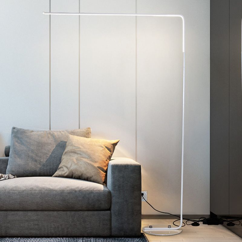 Zwart/wit rechthoek opstaan ​​licht eigentijdse led led acryl leesvloer lamp voor woonkamer