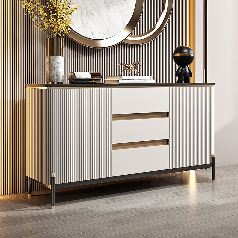 Glam Style 2-Door Sideboard Dining Sideboard with Drawers for Living Room