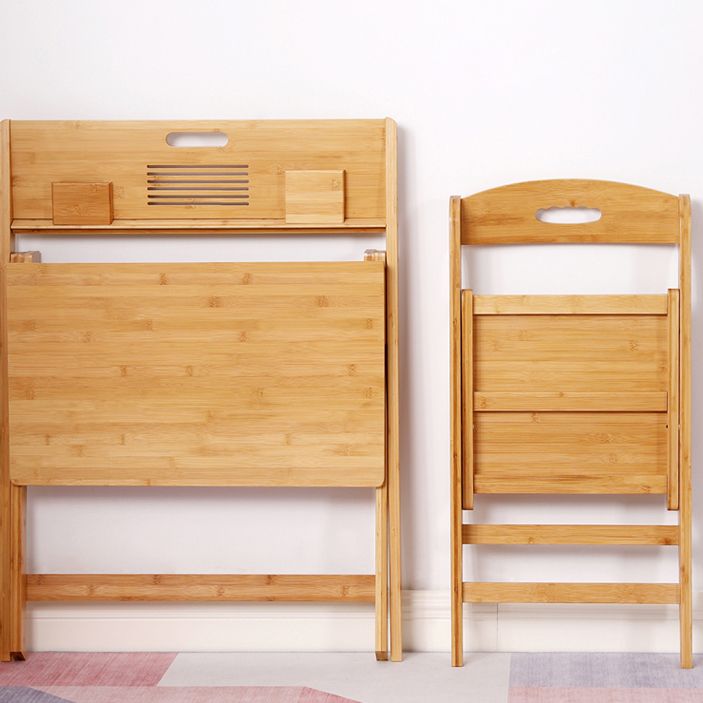 Wood Lap Desk and Chair Kids Writing Desk in Natural Child Desk