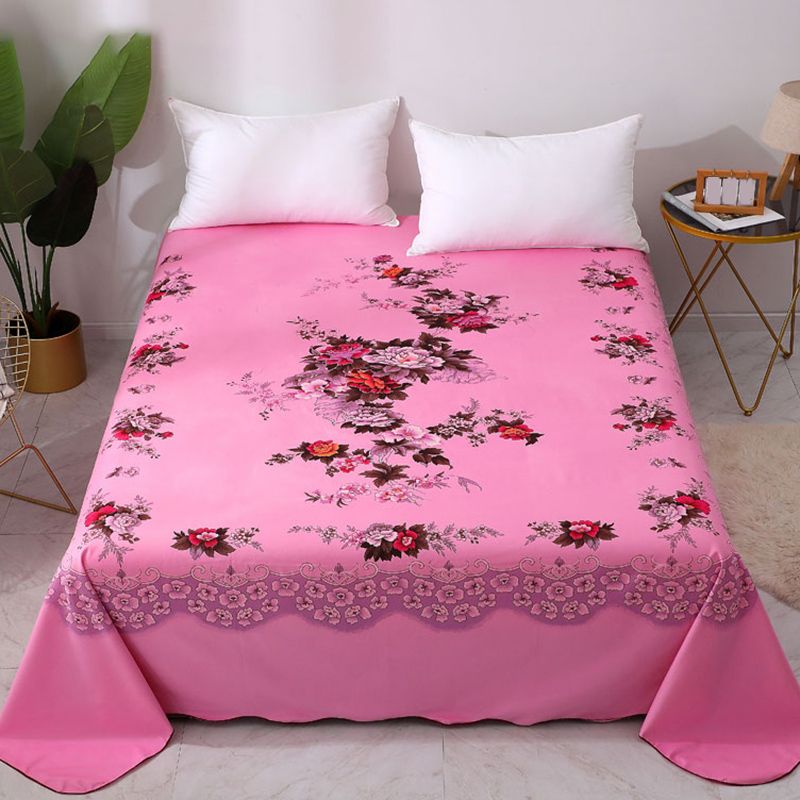 Sheet Sets Cotton Floral Printed Super Soft Breathable Wrinkle Resistant Bed Sheet Set