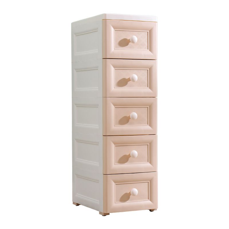 Scandinavian Baby Dresser Plastic Vertical Nursery Dresser with Drawers for Bedroom