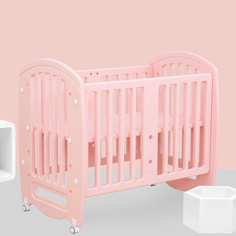 Adjustable Height Movable Crib Modern Plastic 4-In-1 Convertible Crib