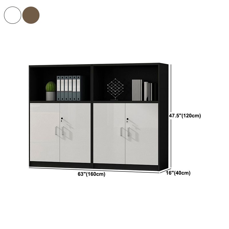 Nordic Style File Cabinets Solid Wood Frame Horizontal File Cabinet with Key Lock