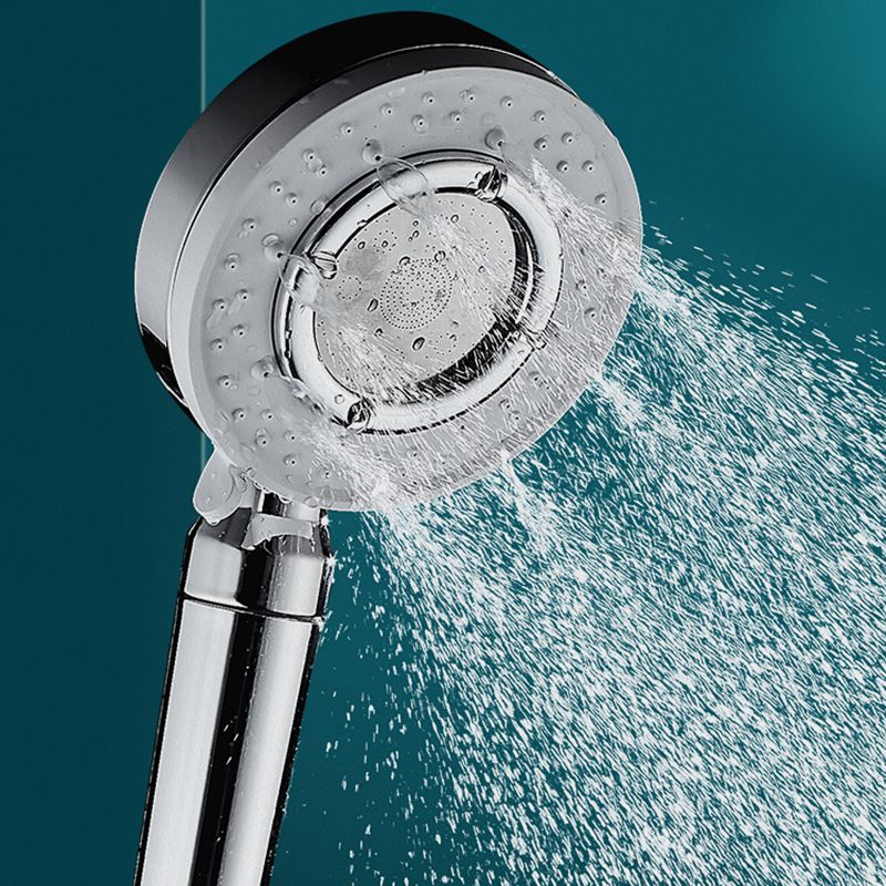 Modern Handheld Shower Head Adjustable Spray Pattern Shower Head in Stainless Steel