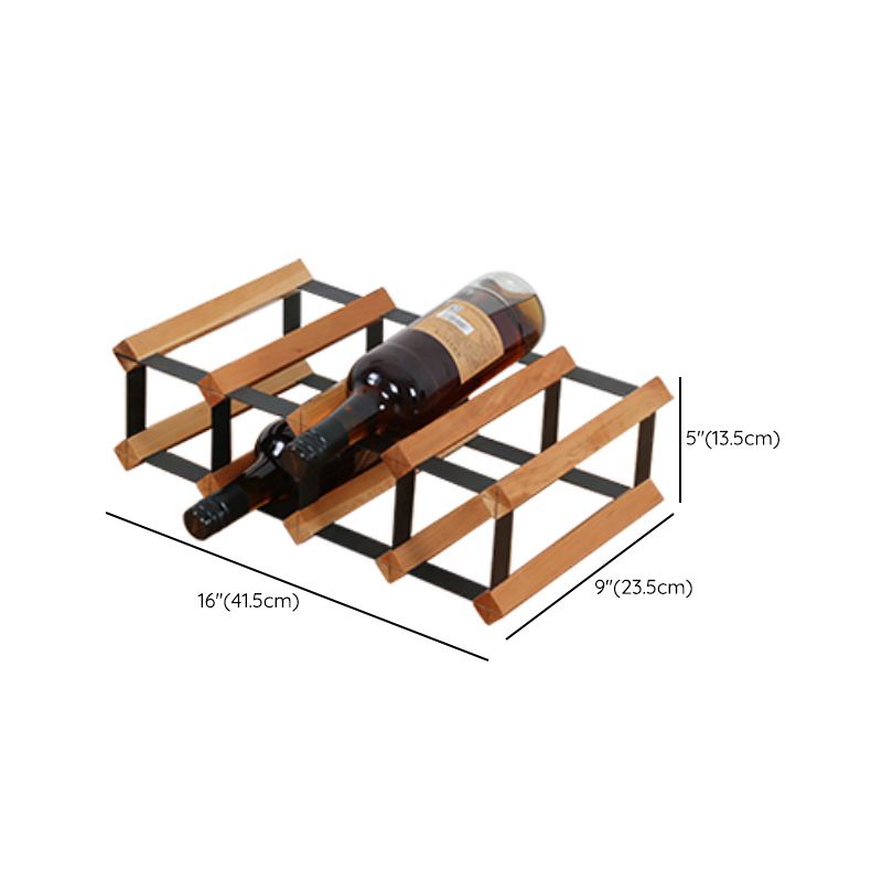 Tabletop Wine Rack Solid Wood Wine Bottle Rack for Living Room