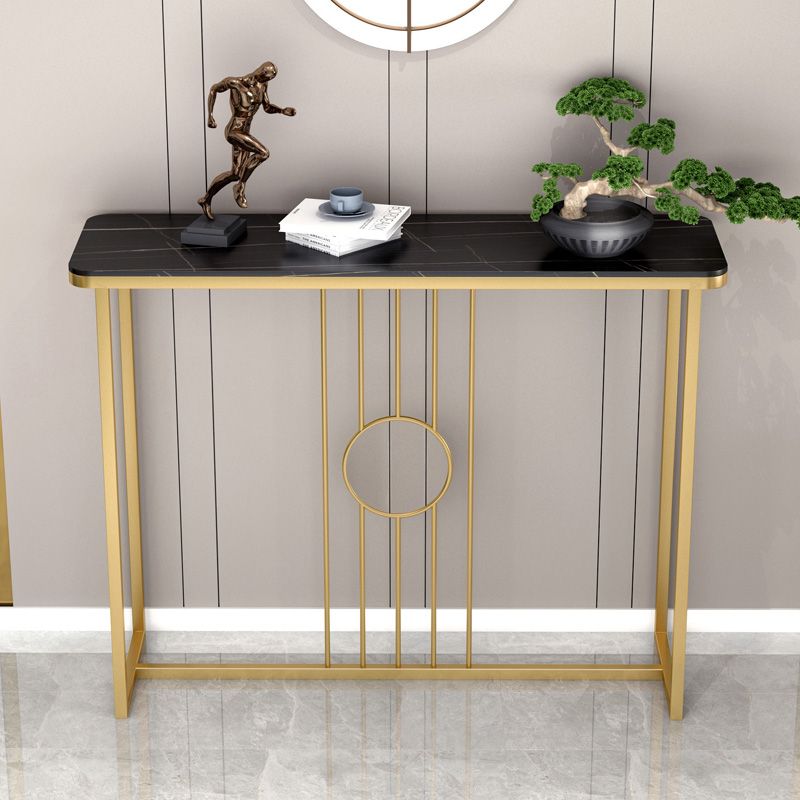 Glam Slate Rectangle Console Table Scratch Resistant Stain Resistant Sofa Table