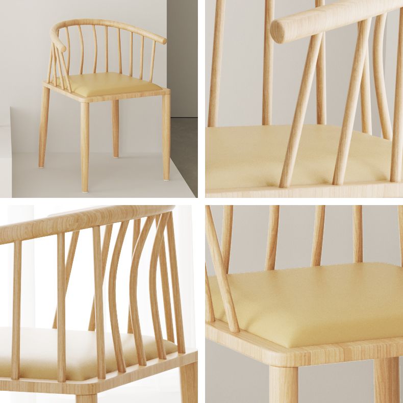 Chaises sans bras contemporaines en bois chaises à manger en cuir pour usage domestique