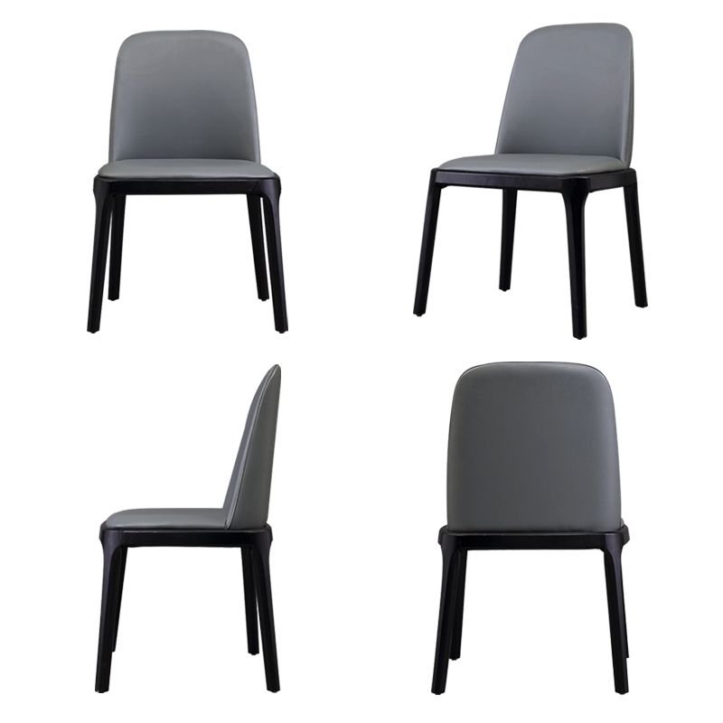 Contemporary Side Dining Chairs Faux Leather Kitchen Chairs for Home