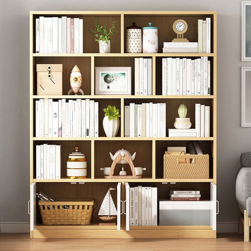 Engineered Wood Shelf Bookcase Modern Bookshelf for Study Room