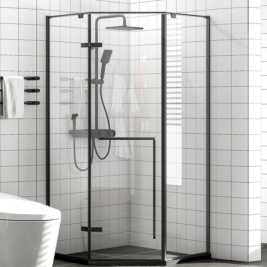 Neo-Angle Tempered Glass Shower Enclosure Black Framed Shower Enclosure